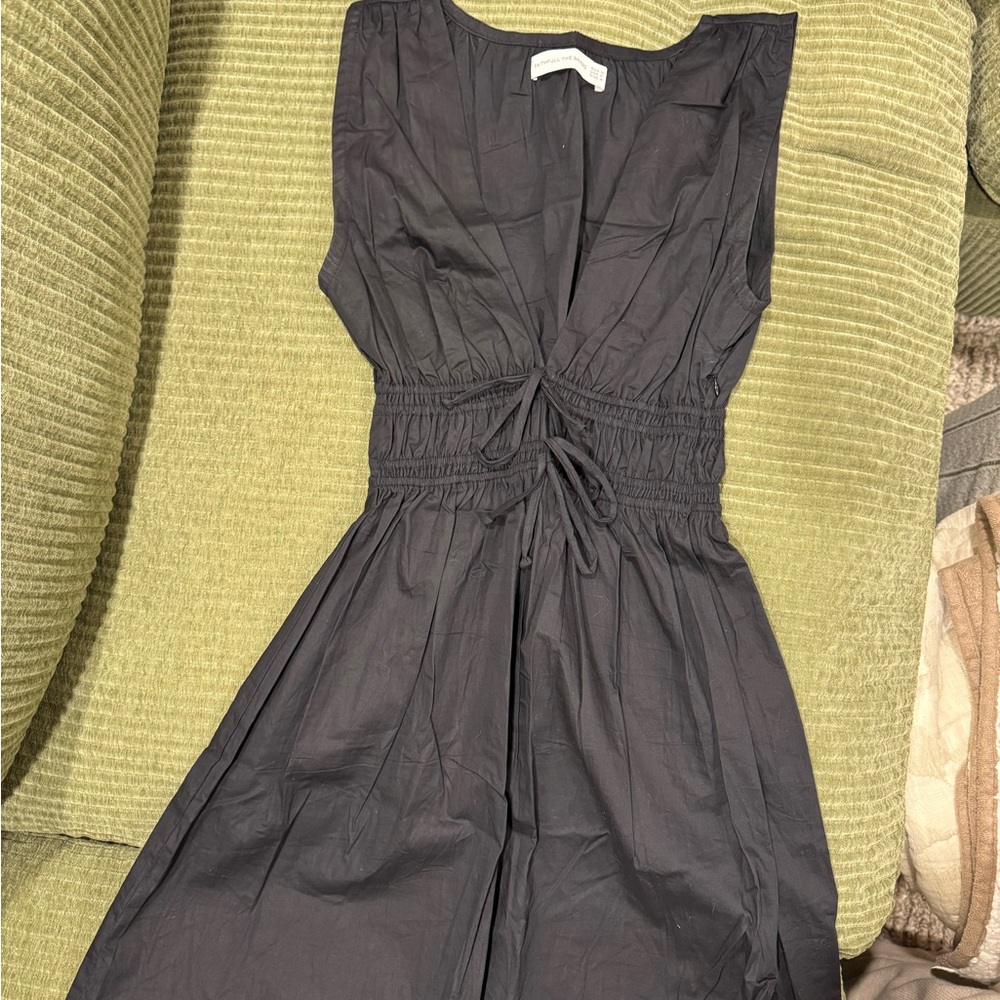 Faithfull the Brand Black cinched waist Dress